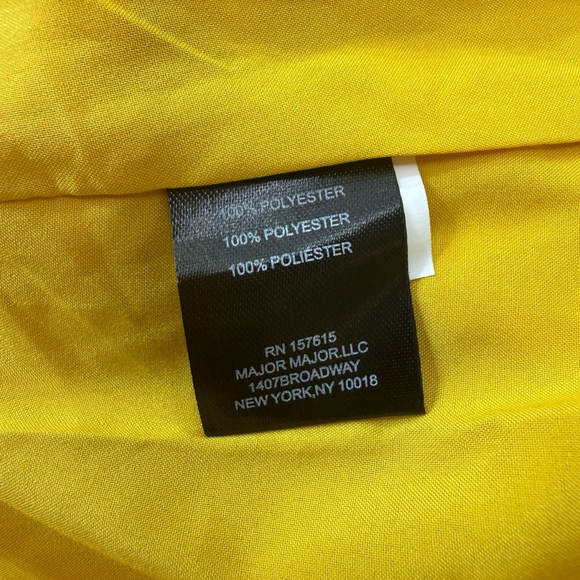 Tahari ASL Yellow Midi Dress Size 10 Button Front Tiered Hot Mustard NWT - Picture 6 of 9